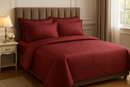 Jogo de Cama Queen Jacquard Bordô - 4 Peças Sofisticado
